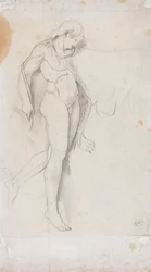 Staande mannelijke naakt